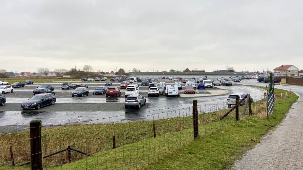 Parkplatz während der Verweildauer auf der Insel Wangerooge